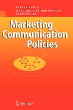 Marketing Communication Policies