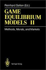 Game Equilibrium Models II: Methods, Morals, and Markets