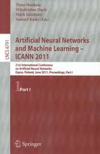 Artificial Neural Networks and Machine Learning - ICANN 2011: 21st International Conference on Artificial Neural Networks, Espoo, Finland, June 14-17, 2011, Proceedings, Part I