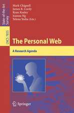 The Personal Web: A Research Agenda