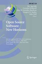 Open Source Software: New Horizons: 6th International IFIP WG 2.13 Conference on Open Source Systems, OSS 2010, Notre Dame, IN, USA, May 30 - June 2, 2010, Proceedings