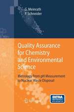 Quality Assurance for Chemistry and Environmental Science: Metrology from pH Measurement to Nuclear Waste Disposal