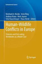 Human - Wildlife Conflicts in Europe: Fisheries and Fish-eating Vertebrates as a Model Case