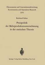 Preispolitik der Mehrproduktenunternehmung in der statischen Theorie