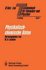 Taschenbuch für Chemiker und Physiker: Band I Physikalisch-chemische Daten