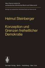 Konzeption und Grenzen freiheitlicher Demokratie: Dargestellt am Beispiel des Verfassungsrechtsdenkens in den Vereinigten Staaten von Amerika und des amerikanischen Antisubversionsrechts