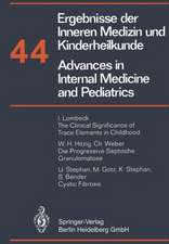 Ergebnisse der Inneren Medizin und Kinderheilkunde/Advances in Internal Medicine and Pediatrics