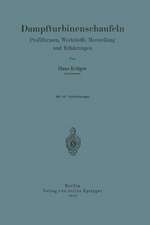 Dampfturbinenschaufeln: Profilformen, Werkstoffe, Herstellung und Erfahrungen