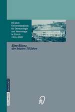 85 Jahre Universitätsklinik für Dermatologie und Venerologie Zürich (1916–2001): Eine Bilanz der letzten 10 Jahre anlässlich des 60. Geburtstages von Herrn Professor Dr. G. Burg