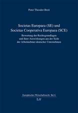 Societas Europaea (SE) und Societas Cooperativa Europaea (SCE)