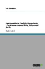 Der Europäische Qualifikationsrahmen - Funktionsweise und Ziele, Risiken und Kritik