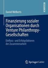 Finanzierung sozialer Organisationen durch Venture Philanthropy-Gesellschaften