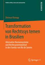 Transformation von Rechtssystemen in Brasilien: Alternative Normensysteme und Rechtssystemwechsel in den Favelas von Rio de Janeiro