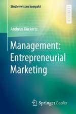 Management: Entrepreneurial Marketing