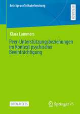 Peer-Unterstützungsbeziehungen im Kontext psychischer Beeinträchtigung