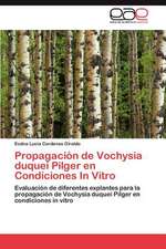 Propagacion de Vochysia Duquei Pilger En Condiciones in Vitro