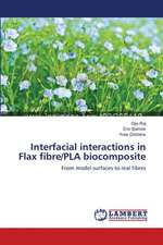 Interfacial interactions in Flax fibre/PLA biocomposite