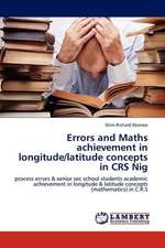 Errors and Maths achievement in longitude/latitude concepts in CRS Nig