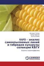 RAPD - analiz samoopylyaemykh liniy i gibridov kukuruzy selektsii KBGU