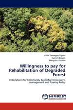 Willingness to pay for Rehabilitation of Degraded Forest