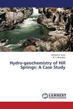 Hydro-geochemistry of Hill Springs