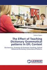 The Effect of Teaching Dictionary Grammatical patterns in EFL Context