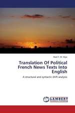 Translation Of Political French News Texts Into English