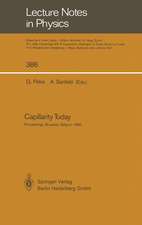 Capillarity Today: Proceedings of an Advanced Workshop on Capillarity Held In Memoriam Raymond Defay at Brussels, Belgium, 7–10 May 1990