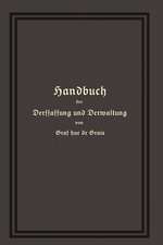 Handbuch der Verfassung und Verwaltung in Preußen und dem Deutschen Reiche