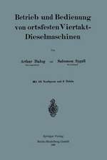 Betrieb und und Bedienung von ortsfesten Viertakt-Dieselmaschinen