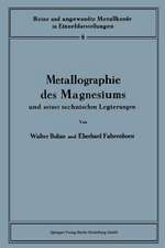 Metallographie des Magnesiums und seiner technischen Legierungen