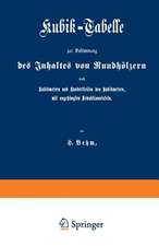 Kubik-Tabelle zur Bestimmung des Inhaltes von Rundhölzern nach Kubikmetern und Hundertteilen des Kubikmeters, mit augehängten Reduktionstafeln: Nach den für die Preußische Forstverwaltung ergangenen Bestimmungen