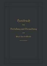 Handbuch der Verfassung und Verwaltung in Preußen und dem Deutschen Reiche