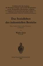 Das Sozialleben des industriellen Betriebs: Eine Analyse des sozialen Prozesses im Betrieb