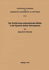 Der Einfluß eines widerstehenden Mittels in der Dynamik dichter Sternsysteme