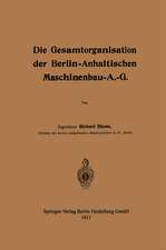 Die Gesamtorganisation der Berlin-Anhaltischen Maschinenbau-A.-G.