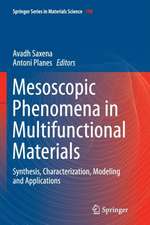 Mesoscopic Phenomena in Multifunctional Materials: Synthesis, Characterization, Modeling and Applications