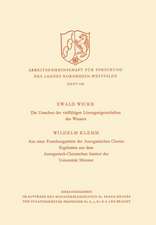 Die Ursachen der vielfältigen Lösungseigenschaften des Wassers. Aus einer Forschungsstätte der Anorganischen Chemie: Ergebnisse aus dem Anorganisch-Chemischen Institut der Universität Münster