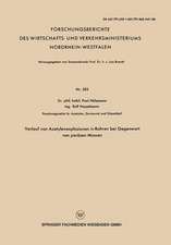 Verlauf von Azetylenexplosionen in Rohren bei Gegenwart von porösen Massen