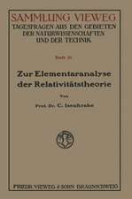 Zur Elementaranalyse der Relativitätstheorie: Einleitung und Vorstufen