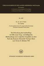 Die Erforschung des Insektenflugs mit Hilfe neuer Fang- und Messgeräte: Blattlausfänge einer englischen Saugfalle aus dem Park des Museums Alexander Koenig in Bonn vom 10. bis 31. Oktober 1961