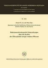 Elektronenmikroskopische Untersuchungen über die Struktur der Chloroplasten einiger niederer Pflanzen