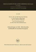 Untersuchungen an Al2O3 · SiO2-Mineralien als Rohstoffe für feuerfeste Erzeugnisse