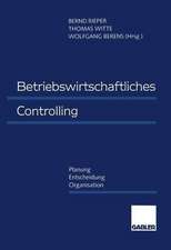 Betriebswirtschaftliches Controlling: Planung — Entscheidung — Organisation