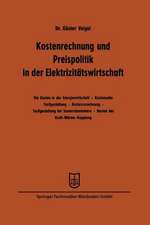 Kostenrechnung und Preispolitik in der Elektrizitätswirtschaft