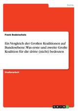 Ein Vergleich der Großen Koalitionen auf Bundesebene. Was erste und zweite Große Koalition für die dritte (nicht) bedeuten