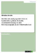 Die Idee des pädagogischen Eros im Landerziehungsheim. Kritische Auseinandersetzung mit der Reformpädagogik an der Odenwaldschule