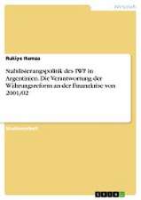 Stabilisierungspolitik des IWF in Argentinien. Die Verantwortung der Währungsreform an der Finanzkrise von 2001/02