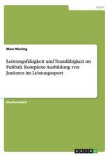 Leistungsfähigkeit und Teamfähigkeit im Fußball. Komplexe Ausbildung von Junioren im Leistungssport