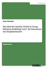 Das Ideal der Imitatio Christi in Georg Büchners Erzählung 